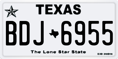 TX license plate BDJ6955