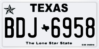 TX license plate BDJ6958