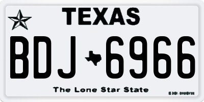 TX license plate BDJ6966
