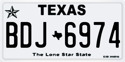 TX license plate BDJ6974
