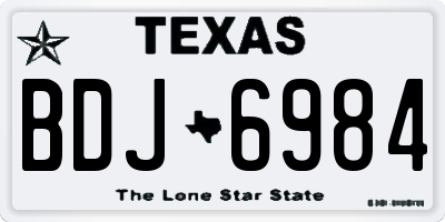 TX license plate BDJ6984