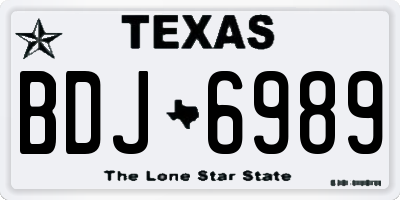 TX license plate BDJ6989