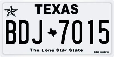 TX license plate BDJ7015