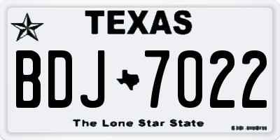 TX license plate BDJ7022