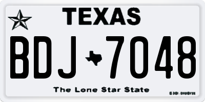 TX license plate BDJ7048