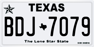 TX license plate BDJ7079