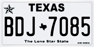 TX license plate BDJ7085