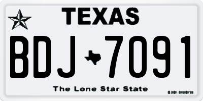 TX license plate BDJ7091