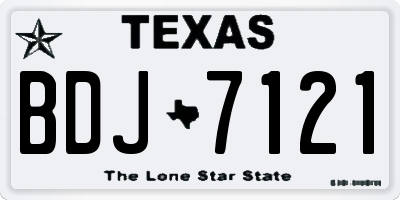 TX license plate BDJ7121