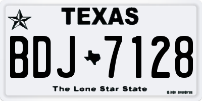 TX license plate BDJ7128