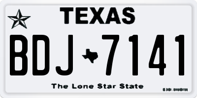 TX license plate BDJ7141