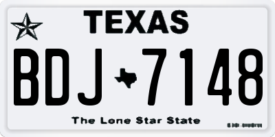 TX license plate BDJ7148