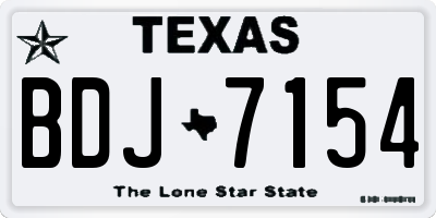 TX license plate BDJ7154