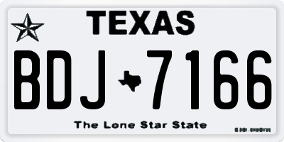 TX license plate BDJ7166