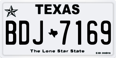 TX license plate BDJ7169