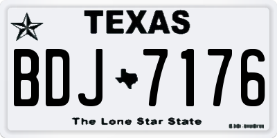 TX license plate BDJ7176
