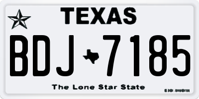 TX license plate BDJ7185