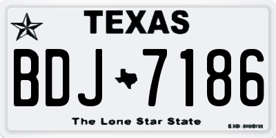 TX license plate BDJ7186