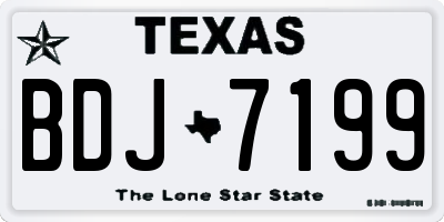 TX license plate BDJ7199
