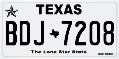 TX license plate BDJ7208