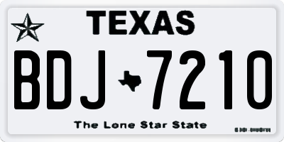 TX license plate BDJ7210