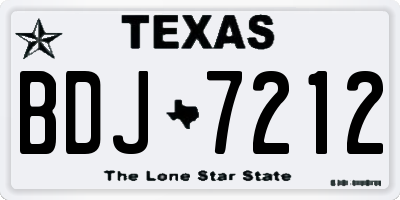 TX license plate BDJ7212