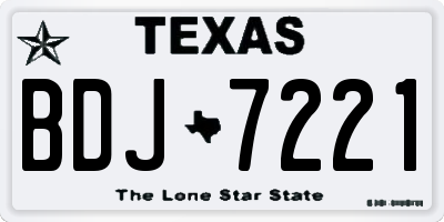 TX license plate BDJ7221