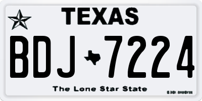 TX license plate BDJ7224