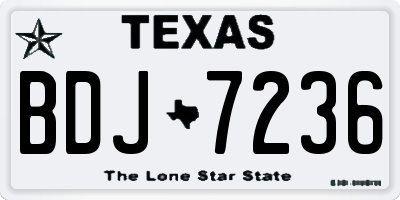 TX license plate BDJ7236