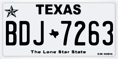 TX license plate BDJ7263