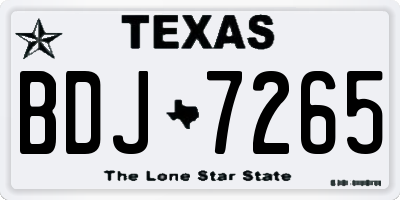 TX license plate BDJ7265