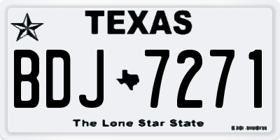 TX license plate BDJ7271