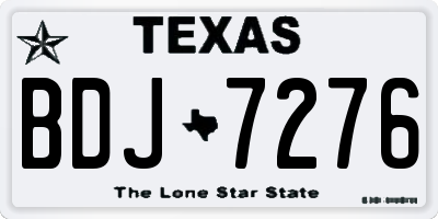TX license plate BDJ7276