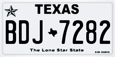 TX license plate BDJ7282