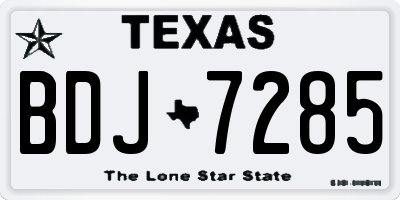 TX license plate BDJ7285