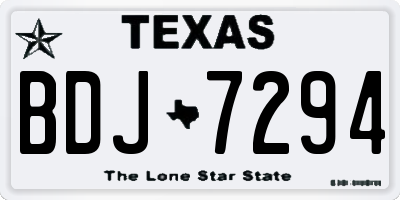 TX license plate BDJ7294