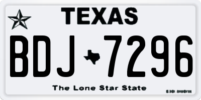 TX license plate BDJ7296