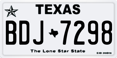 TX license plate BDJ7298