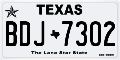 TX license plate BDJ7302