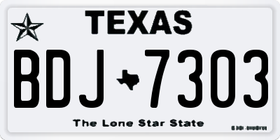 TX license plate BDJ7303