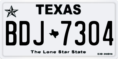 TX license plate BDJ7304