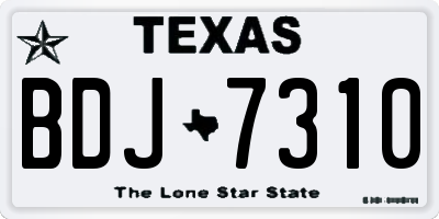 TX license plate BDJ7310