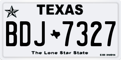 TX license plate BDJ7327