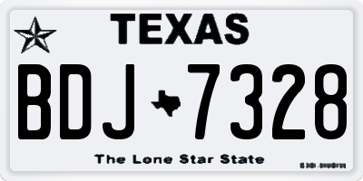 TX license plate BDJ7328