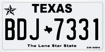 TX license plate BDJ7331