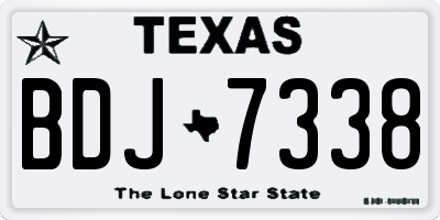 TX license plate BDJ7338