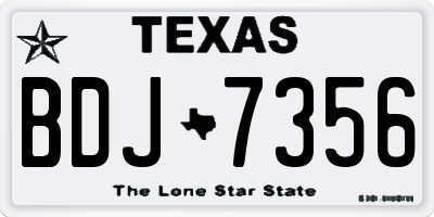 TX license plate BDJ7356