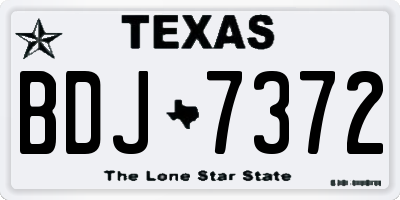 TX license plate BDJ7372