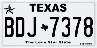 TX license plate BDJ7378