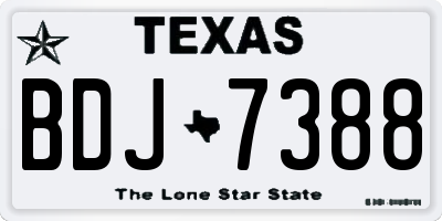 TX license plate BDJ7388